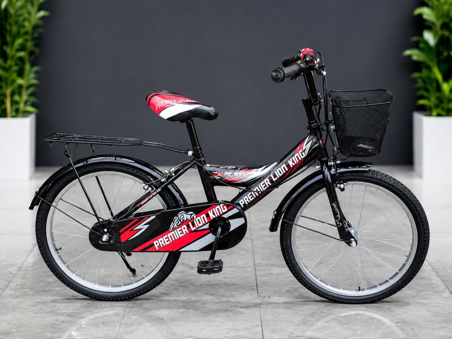 Lion King size 20 kids bike with durable steel frame, stylish Lion King graphics, comfortable seat, and sturdy wheels for young riders.