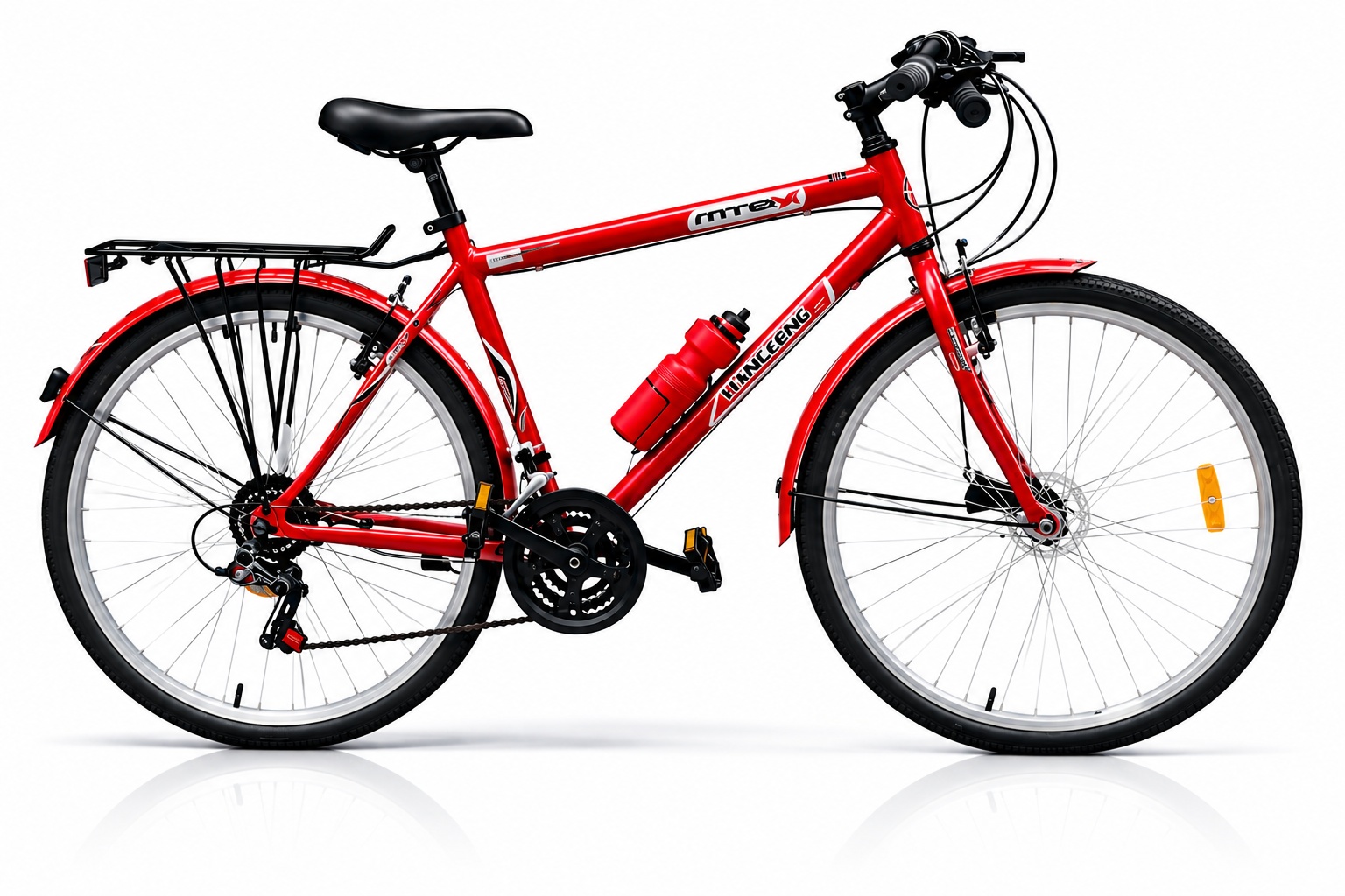 Size 26 LiangFeng Mountain Bike with a durable frame, rugged tires, reliable braking system, and sporty design for on-road and off-road riding.