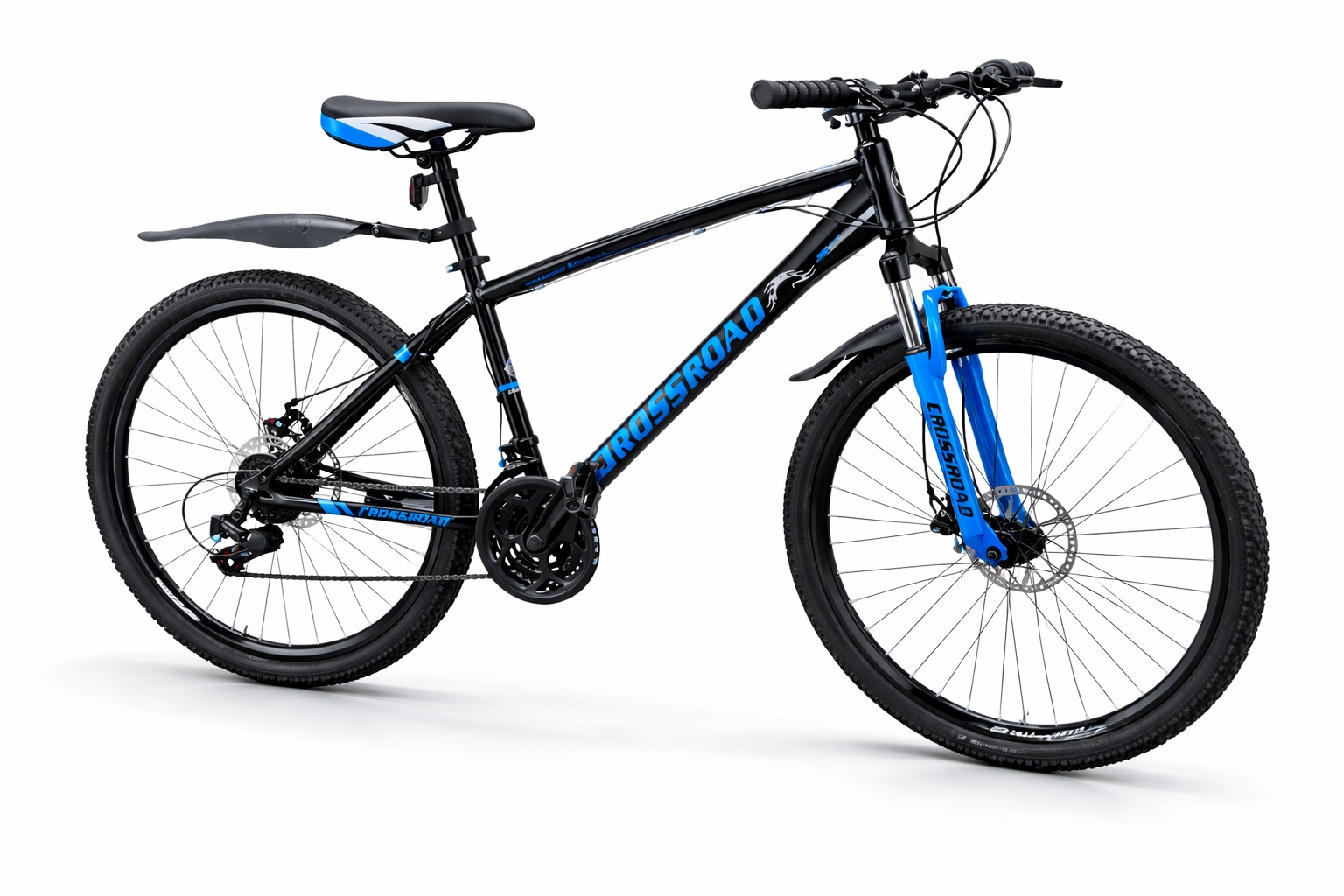 Size 24 Crossroad bicycle with a durable frame, sporty design, reliable brakes, and sturdy tires for everyday riding.
