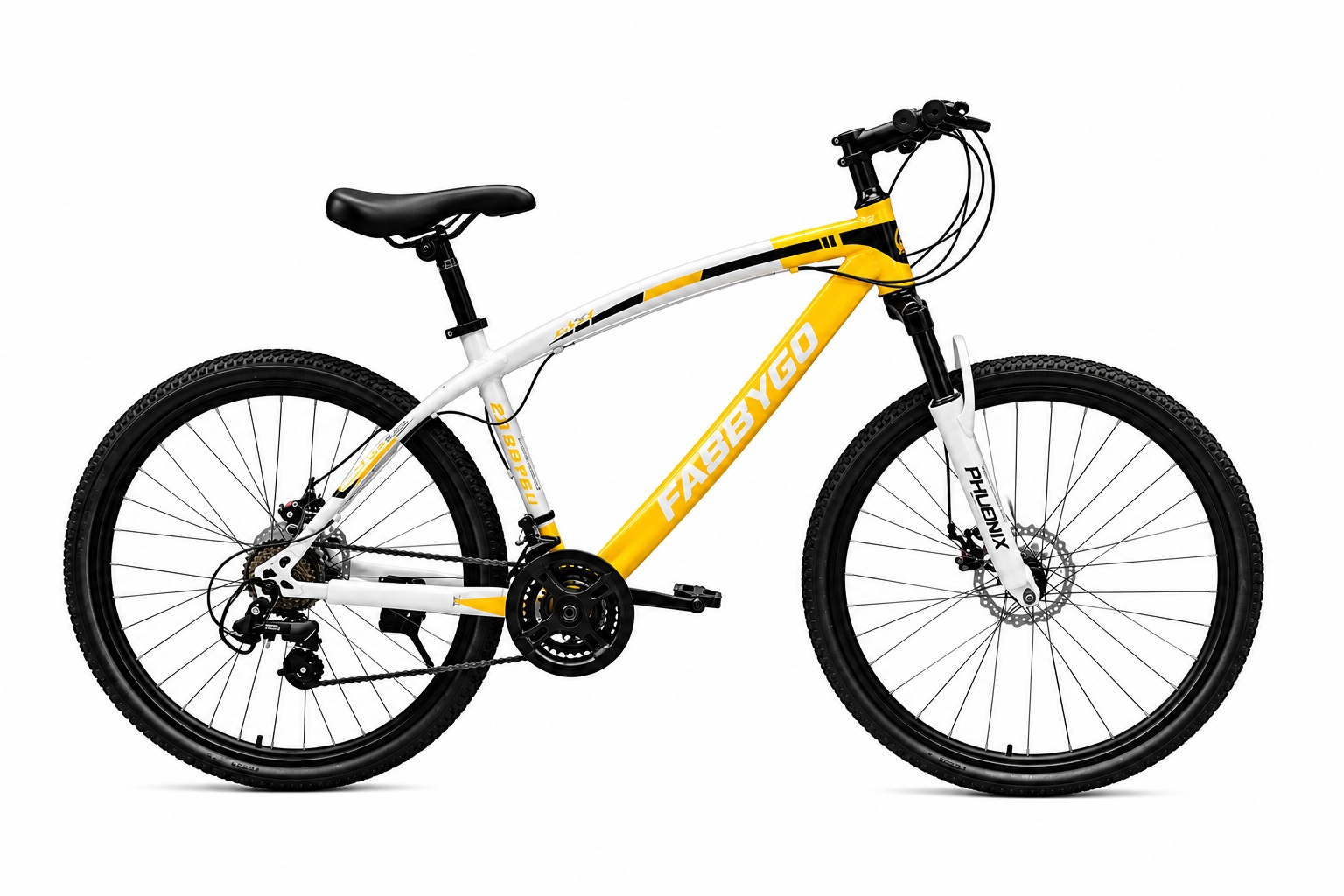 Fabbygo Size 26 bicycle with sturdy frame, stylish design, comfortable saddle, and durable tires, ideal for teenagers and adults f or dailyriding and recreation